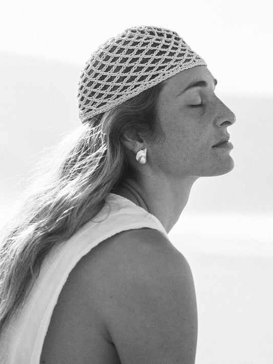 Atelier Magata Glow Bridal Cap Linen