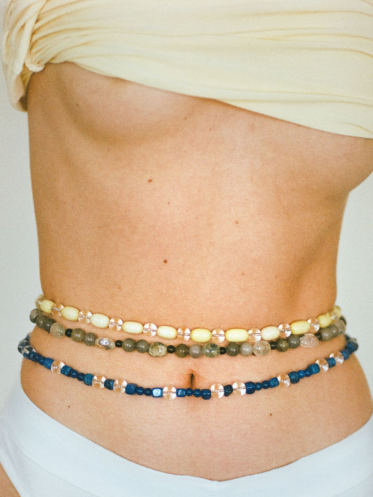 Atelier Magata Joy Beads Gemstone necklace blue, green, yellow