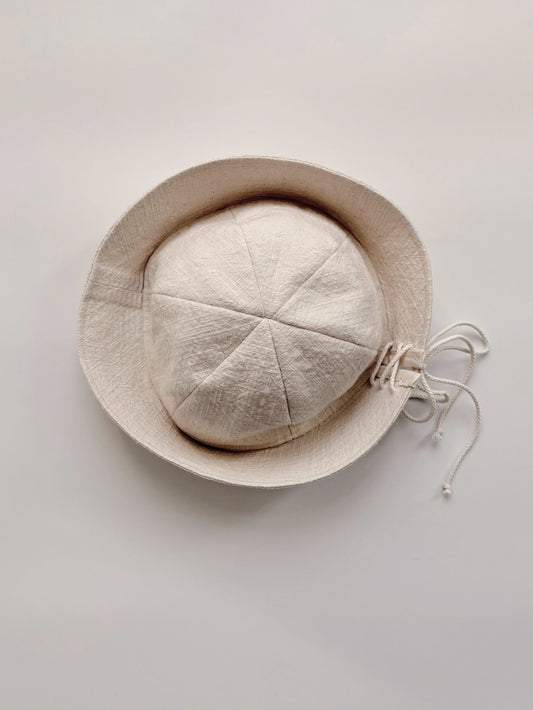 Atelier Magata Paper Sky Sailor Hat off white cotton