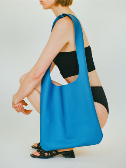 Atelier Magata Soft Utility Tote Bag Blue Nappa Leather